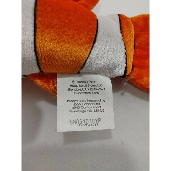 Disney Finding Nemo Plush 9” Clown‎ Fish Orange and White. Disneystore.com - Picture 7 of 7